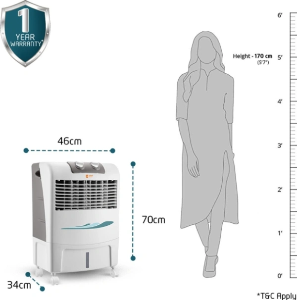 Orient Electric 20 L Room/Personal Air Cooler - 20 Litre